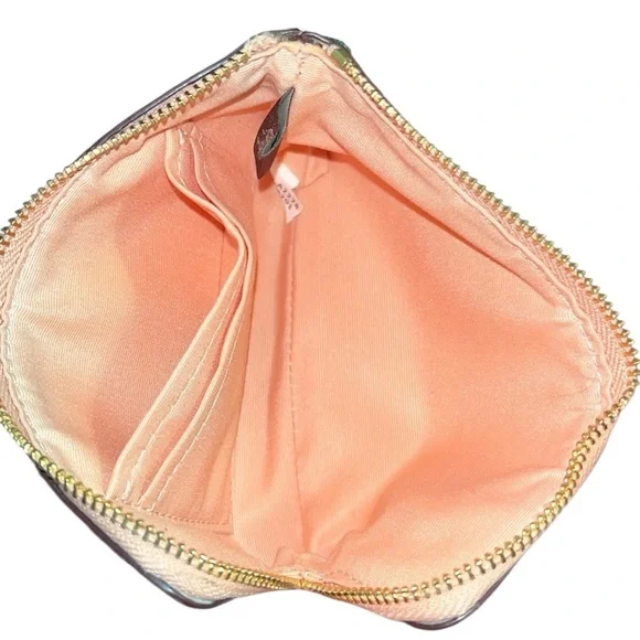 Coach Textured Brown and Floral Tan Wristlet Rehab Duo - Picture 10 of 11